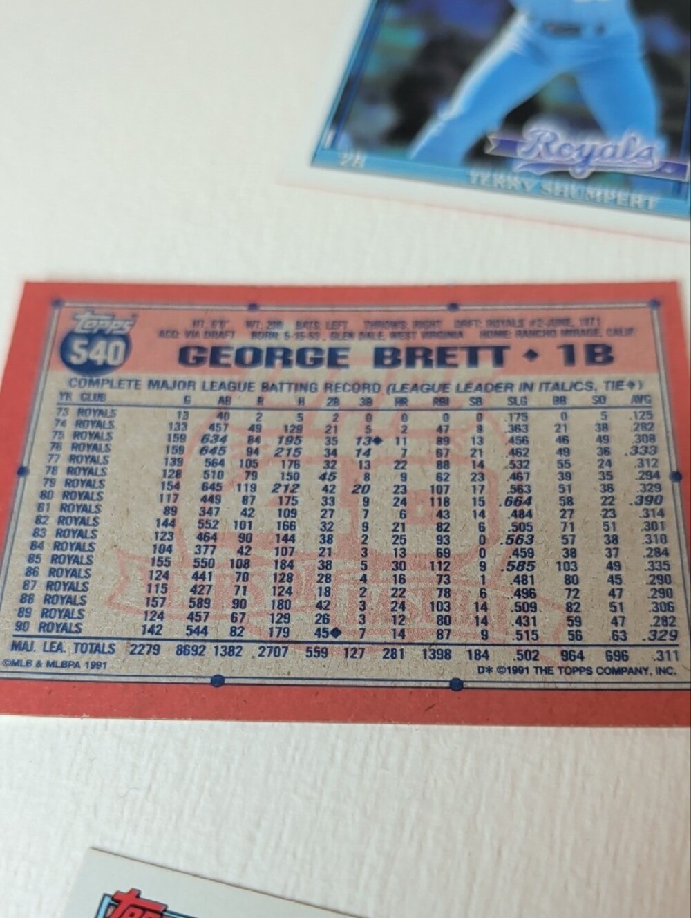 Topps Royals 1991 Complete Baseball Card Set - Picture 10 of 11